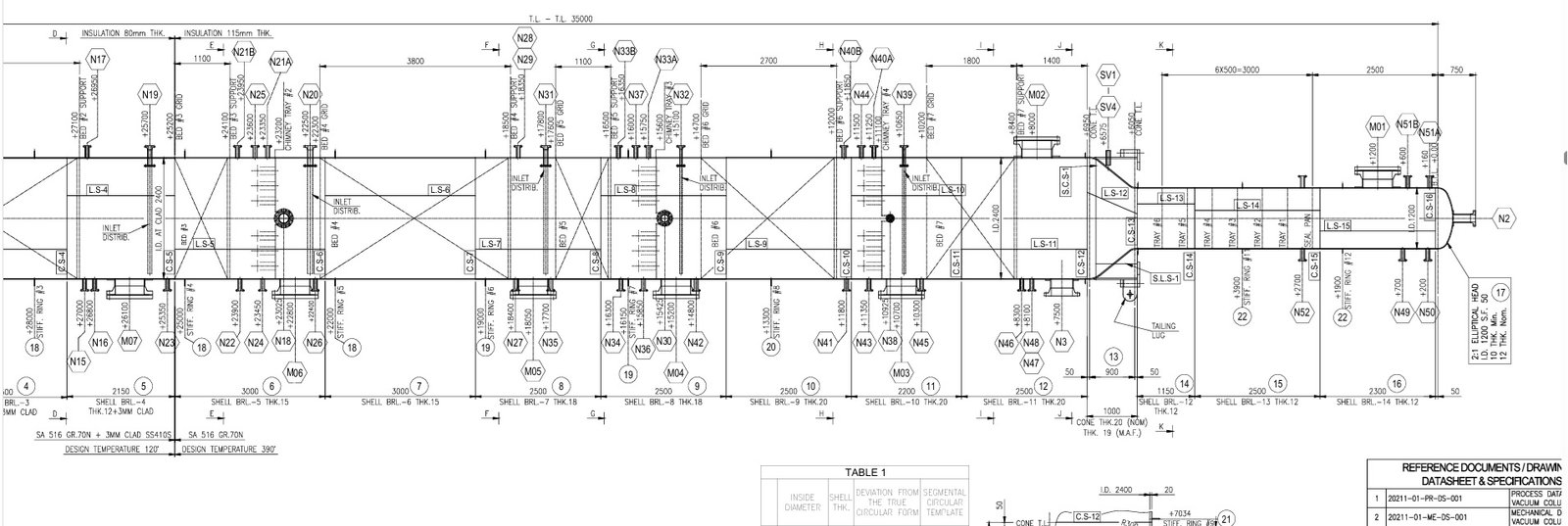 Mechanical general arrangement drawing